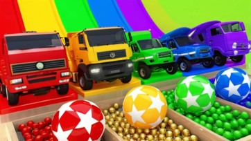 Learn colors toy video play with colorful balls slides cartoon