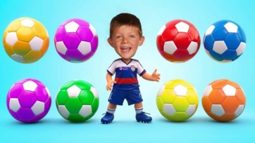 Learn Colors with Balls Toy Car and Soccer